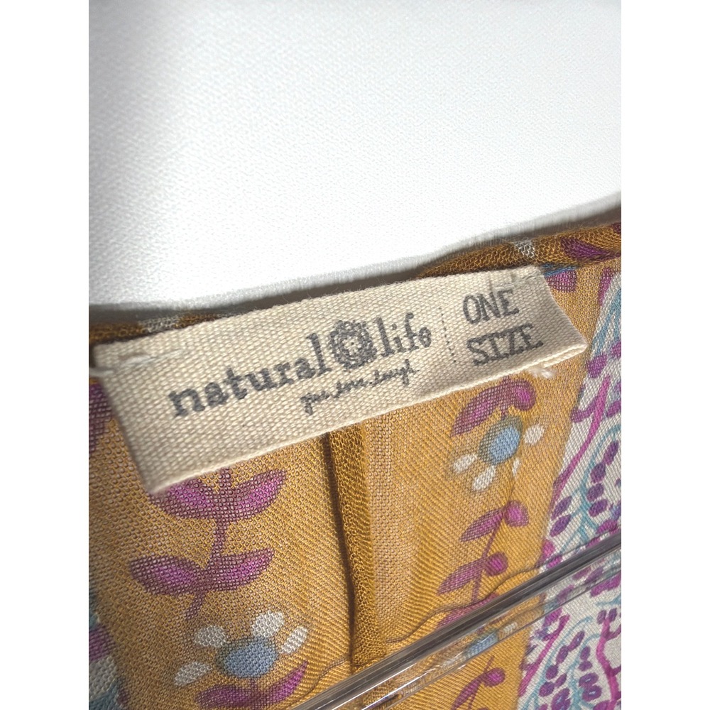 NATURAL LIFE Floral Kimono Cardigan - Purple & Mustard - Picture 7 of 8